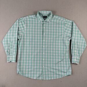 Proper Cloth Shirt Men’s XXL‎ Green Plaid Long Sleeve Button Up Collared Casual